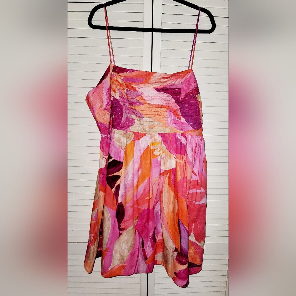 H&M Vibrant Pink and Orange Dress